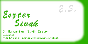 eszter sivak business card
